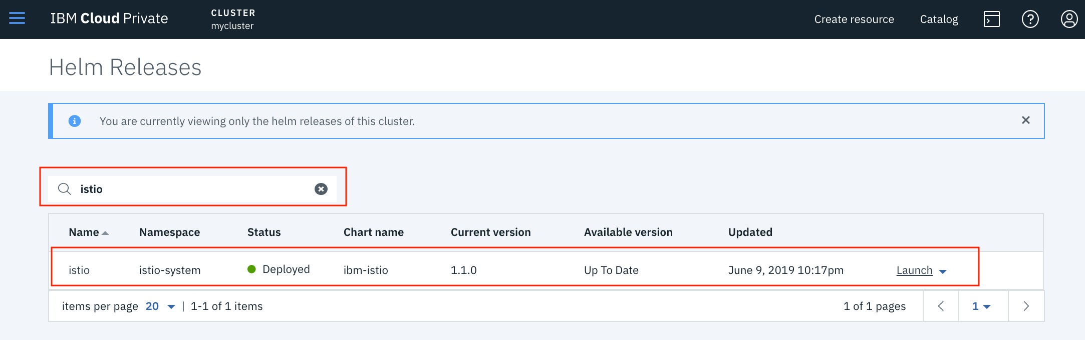 IBM 私有云 - 安装 Istio